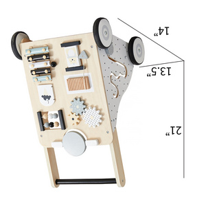 2022 Asweets Learning Walker Wooden Rotating  Push Toy Activity Baby Walker HOT