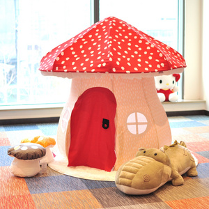 2022 Asweets Indoor Outdoor Handmade Kids Camping Play House Toy Tent Mushroom Play Tent