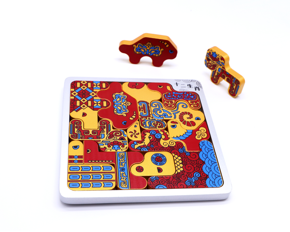 Asweets  Kids Educational Toys Wooden Toys Kids Puzzle Chinese Zodiac Blocks Wooden Toys For Kids Puzzle Game