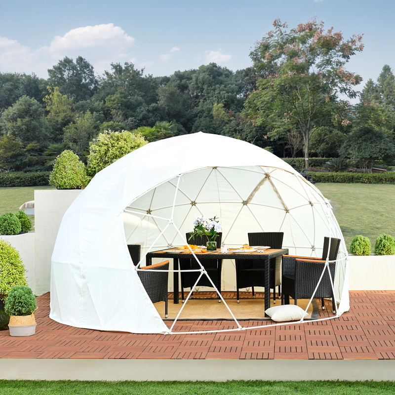 Asweets Plastic Frame Transparent PVC restaurant igloo Geodesic Garden Dome Tent