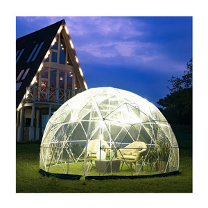 Asweets Plastic Frame Transparent PVC restaurant igloo Geodesic Garden Dome Tent