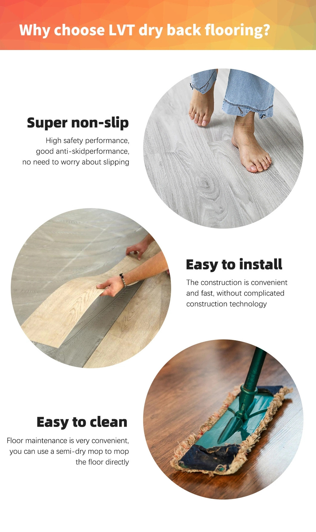 Manufacturer Vinyl Plank Floor Lvp Lvt Pvc Tile Sheet Floor Self Adhesive Loose Lay Glue Down Click Wood Vinyl Flooring