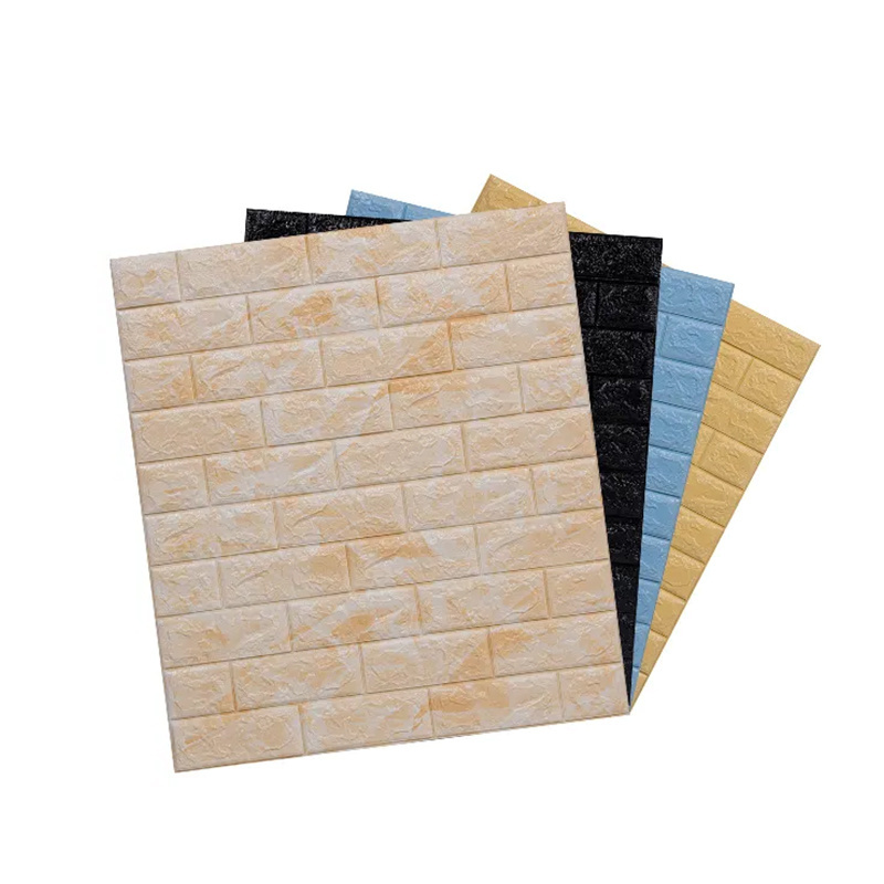 Self adhesive foam 3d brick wall tiles foam peel and stick decor wall living room 3d for bedroom walls