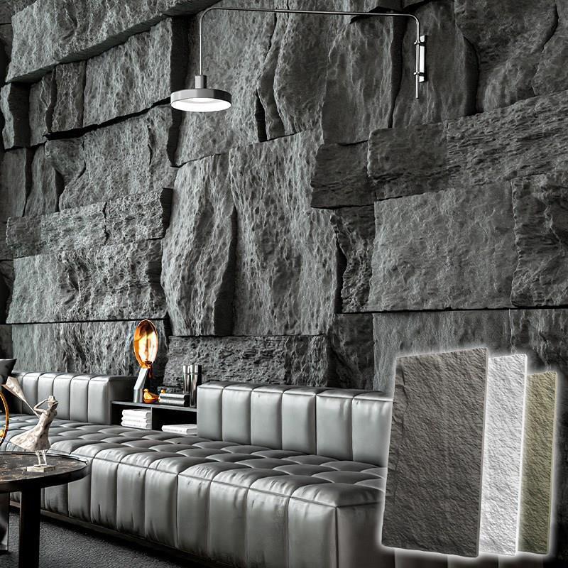 Artificial Stone Soundproof Waterproof 3d Luxury Wall Panel Pu Stone Wall Panel