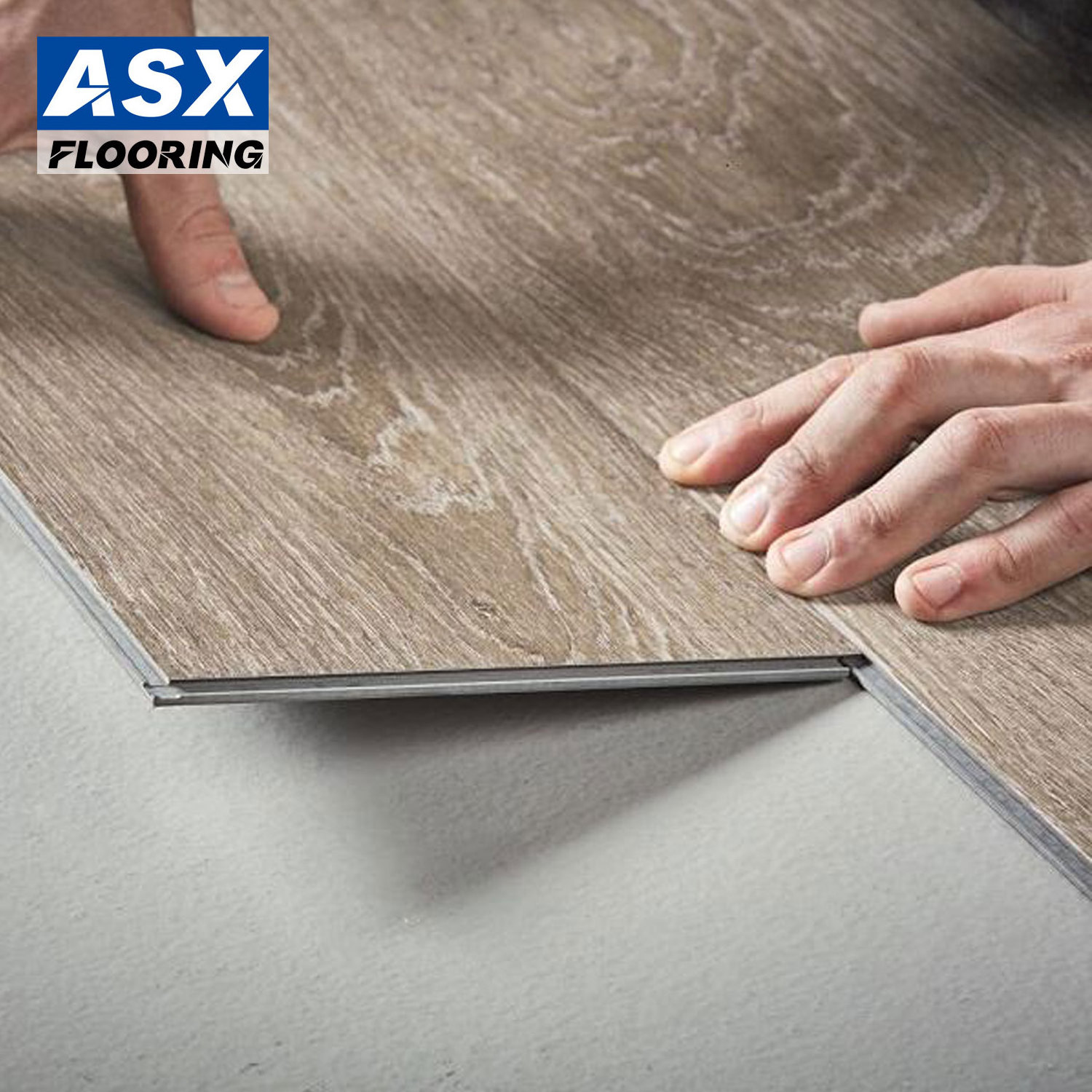 Wholesale High Gloss Light Oak Laminate Flooring Glue Down /Self-Adhesive/Loose Lay /Spc Click Plank Flooring