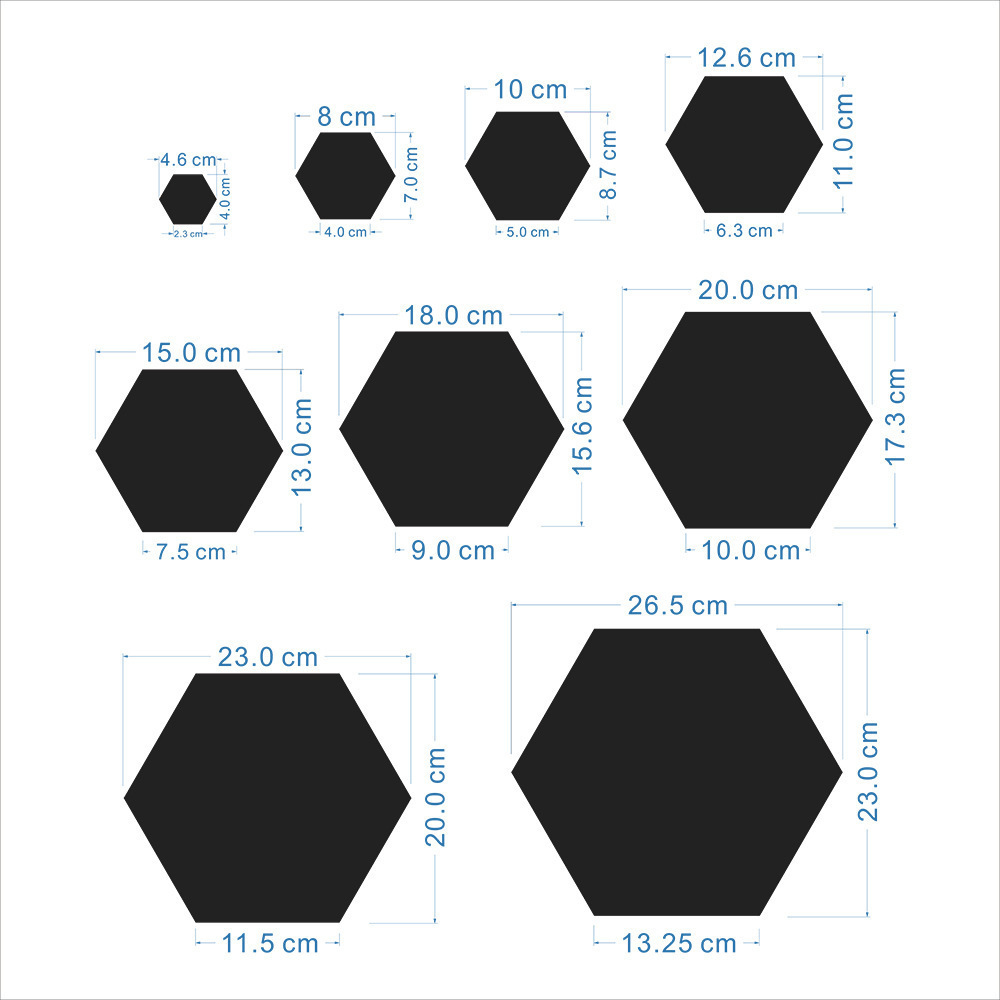 Home Decor Hexagon Design Acrylic Waterproof Wall Stickers 12pcs 3d Mirror Wall Stickers Art Home Decoration