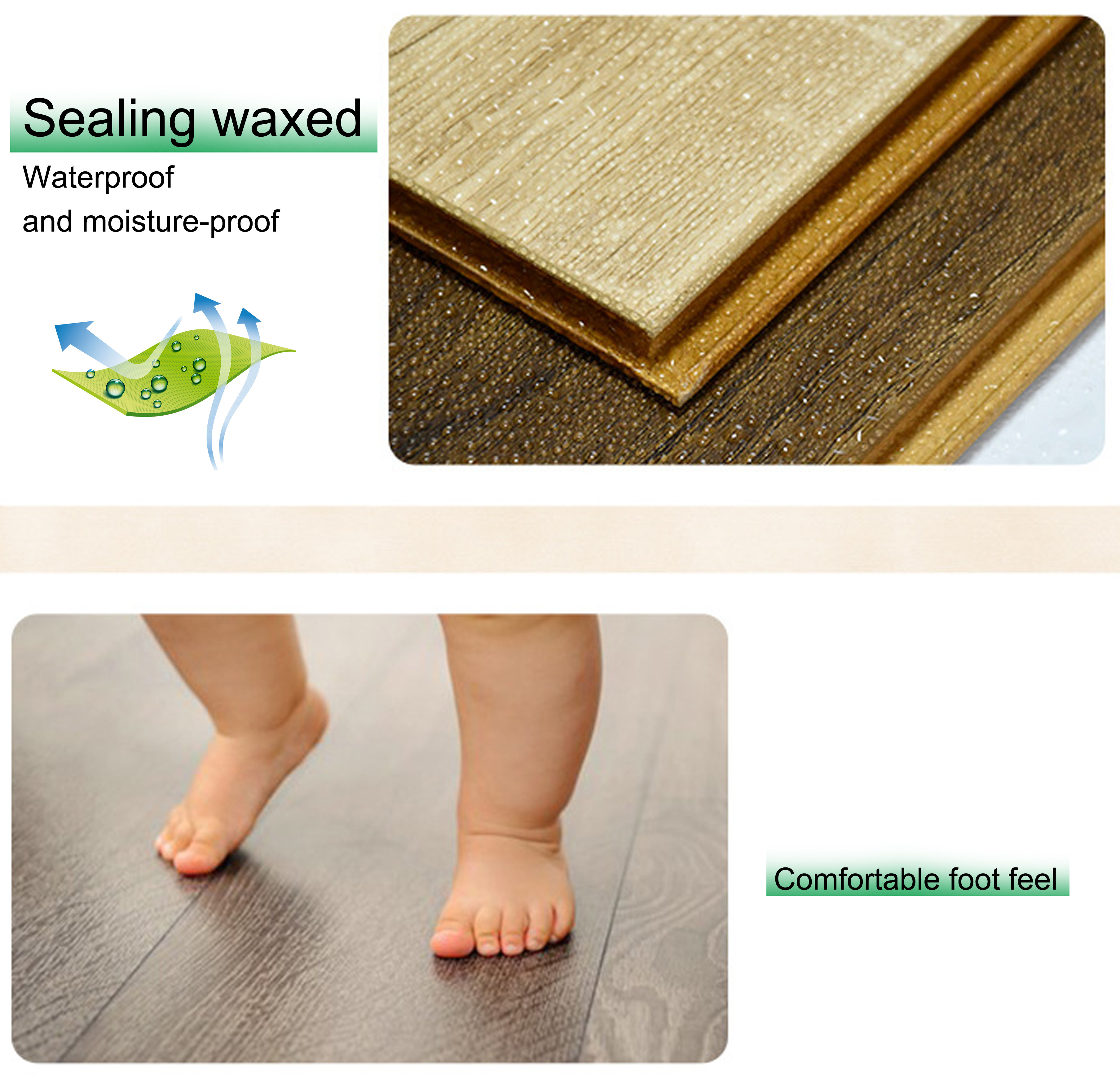 Laminate Floating Floor 8mm 12mm Ac4 Ac5 Hdf Mdf Waterproof Sealing Waxed Wooden Flooring Laminate Flooring