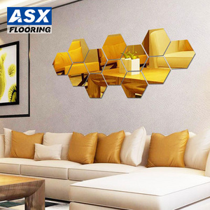 Home Decor Hexagon Design Acrylic Waterproof Wall Stickers 12pcs 3d Mirror Wall Stickers Art Home Decoration