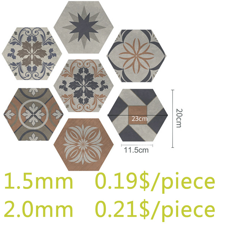 Wholesale Decor Hexagon Self Adhesive Mosaic Sticker PVC Vinyl 3D Wall Peel And Stick Backsplash Hexagon Tiles For Kitchen