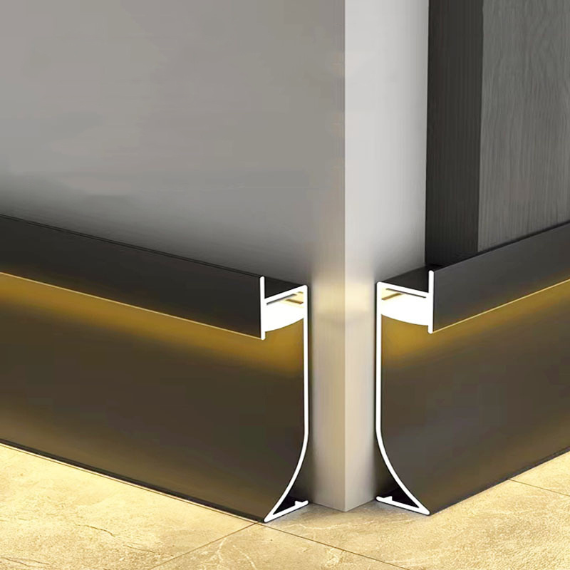 New Fashion Home Decoration Led Skirting Aluminum Decorative Trim Profile LED Skirting Board with Led Light