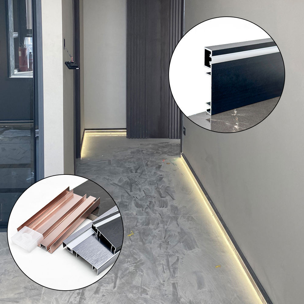 New Fashion Home Decoration Led Skirting Aluminum Decorative Trim Profile LED Skirting Board with Led Light