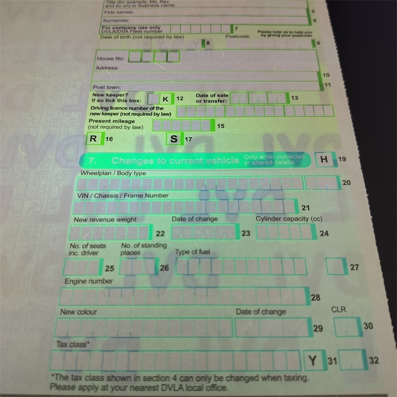 OEM ODM Custom Anti Counterfeiting Printing Vehicle Registration A4 Security Certificate Paper