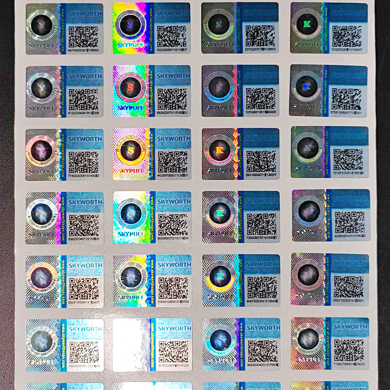 2024 New Anti-counterfeiting Packaging Labels Stickers 3Channels Logo Custom Security Hologram Sticker QR Code