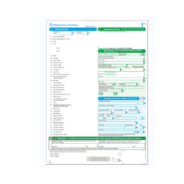 OEM ODM Custom Anti Counterfeiting Printing Vehicle Registration A4 Security Certificate Paper