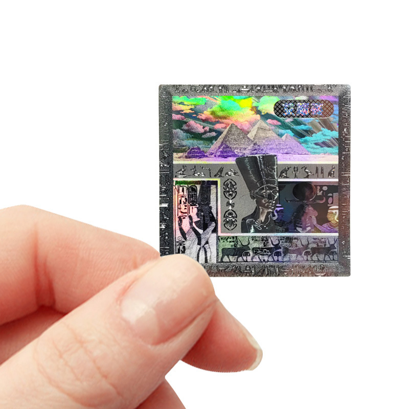 Custom Label Printing True Color DOF Effect Glitter Sheet Security Hologram 3D Packing Holographic Sticker