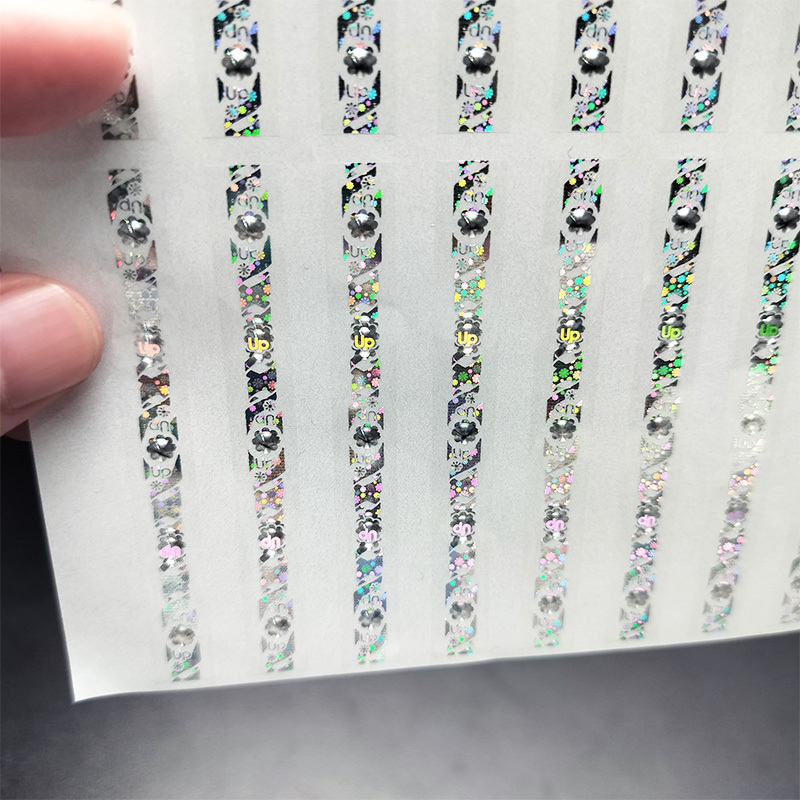 Custom Design Laser Anti-Counterfeiting Transparent Hologram Label For Cosmetic Packing Holographic Security Sheet