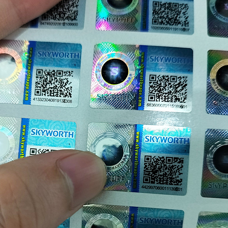 2024 New Anti-counterfeiting Packaging Labels Stickers 3Channels Logo Custom Security Hologram Sticker QR Code