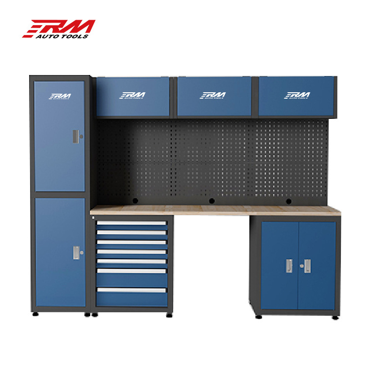 factory wholesale workshop and garage workbench with tools storage cabinet and drawers