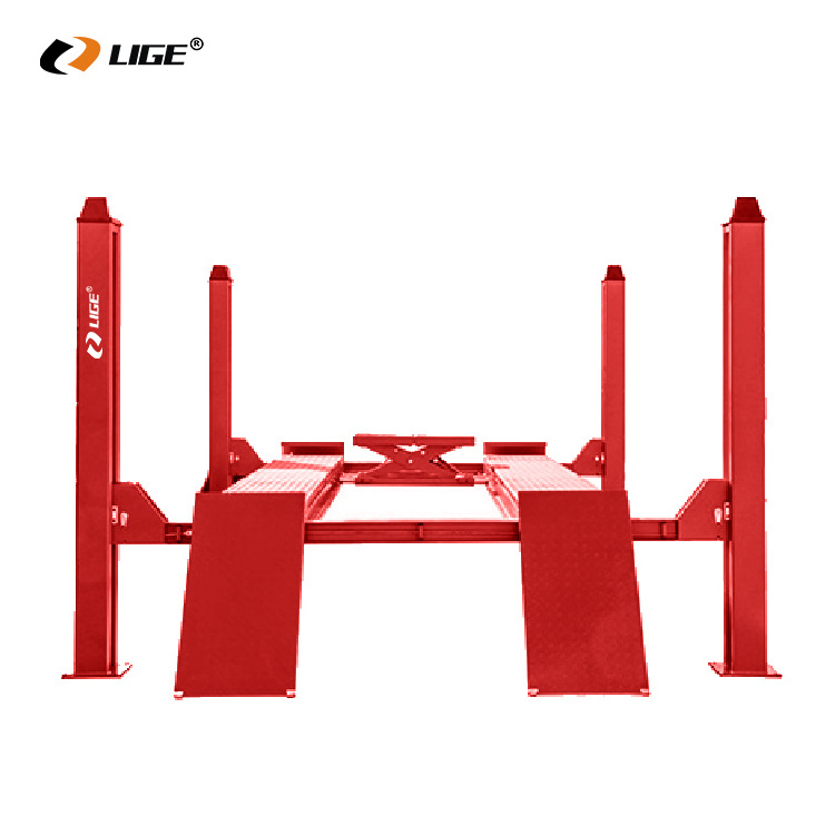 LIGE ce repair shop 3d wheel alignment machine price with 4 post  car lift car equipment