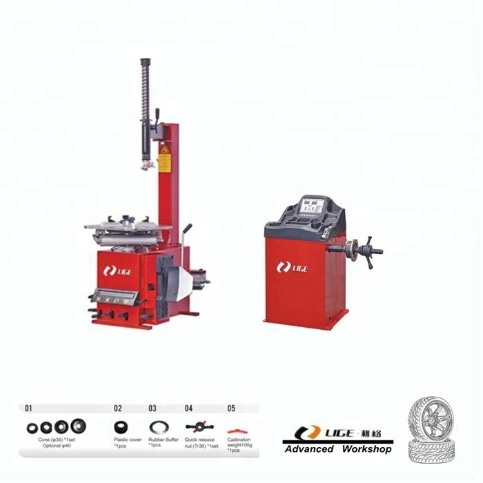 LIGE car repair price for tyre changer machine combo Wheel Balancer And Tyre Changer Machine Price