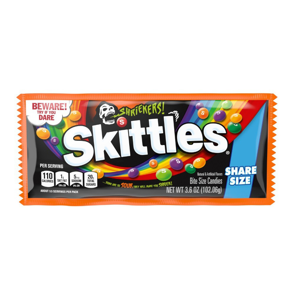 Sour Skittles Bite Size Chewy Candy (Pack of 12) 2x Skittles Fruits Giants Crazy Sours Brand New 125g (3x Bigger)