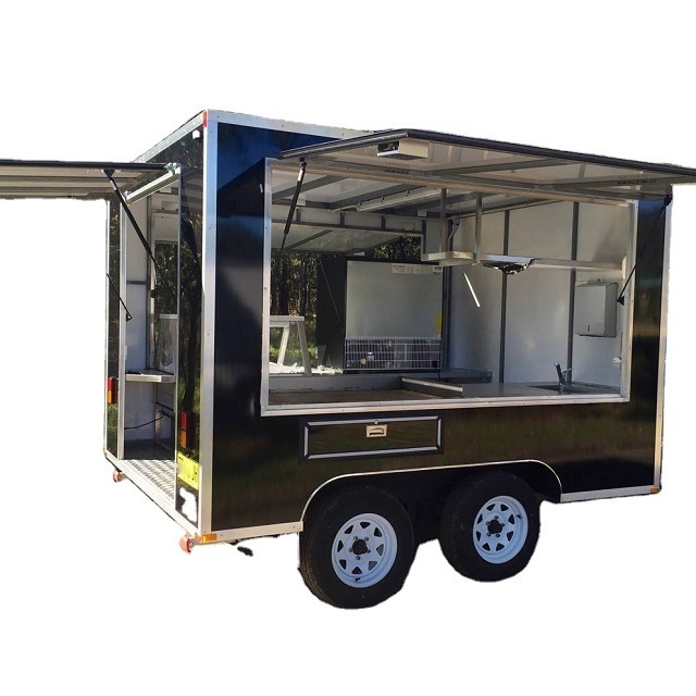 standard food truck mobile fast food cart trailer American customized kitchen food cart truck