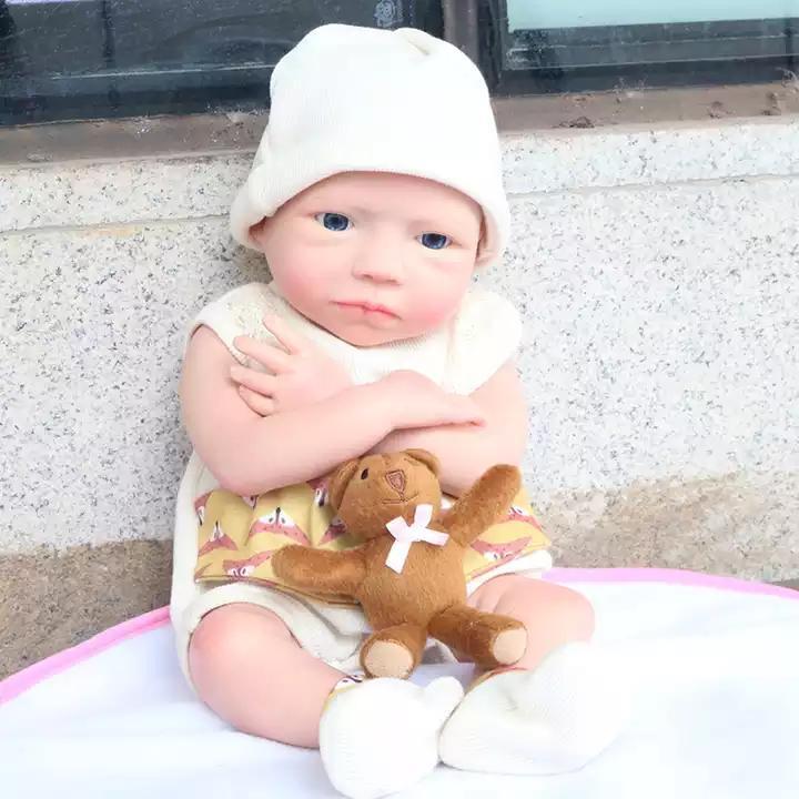 High-quality high simulation reborn doll The silicone material reborn baby asleep silicone reborn doll realistic