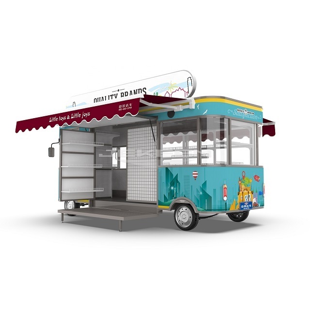 standard food truck mobile fast food cart trailer American customized kitchen food cart truck