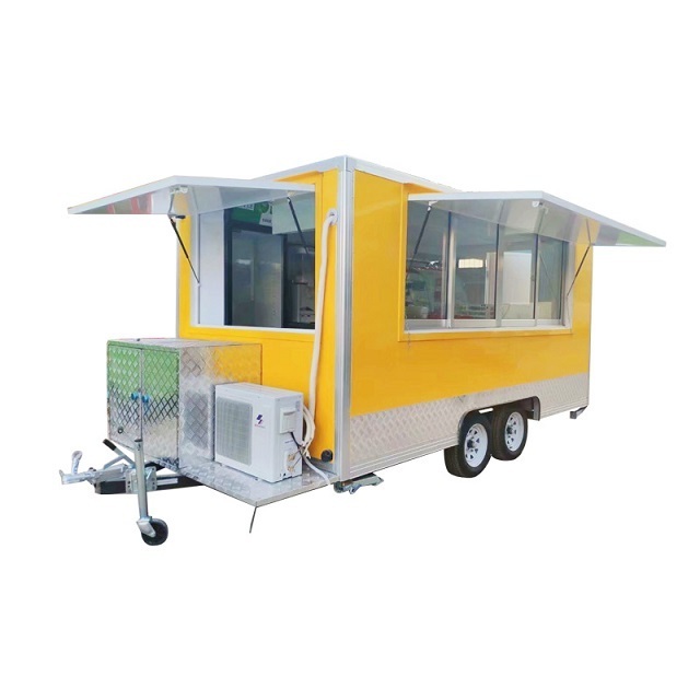 TIANZONG T3 towable pizza trailer mobile food truck for sale unique design fast food cart