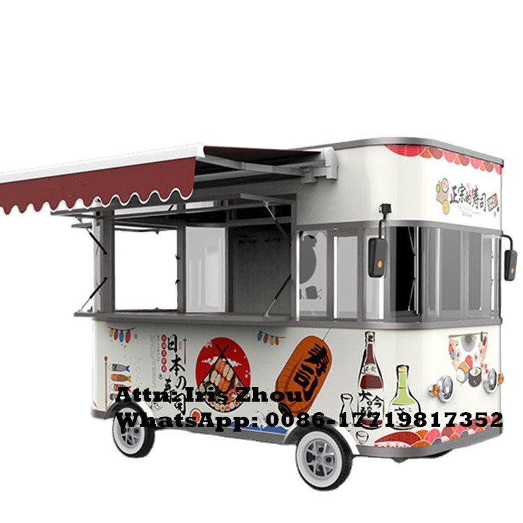 standard food truck mobile fast food cart trailer American customized kitchen food cart truck