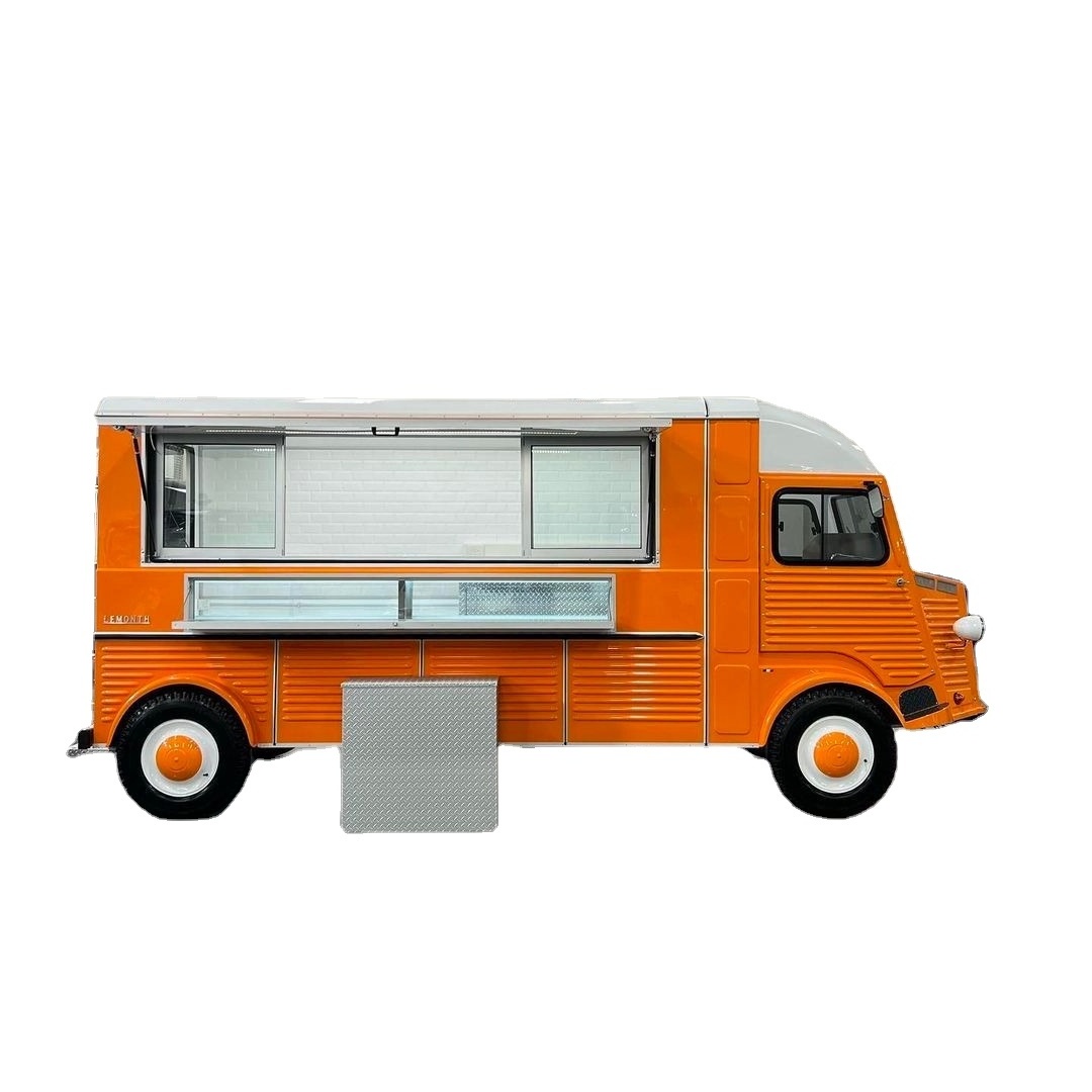 Wholesale Food Truck Trailer Street Mobile Food Cart Outdoor Kitchen Fast Food Truck With Cooking Equipment For Sale