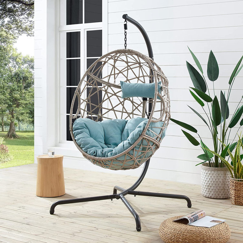 Cheap price indoor outdoor acrylic modern hanging swing chair bamboo patio rattan wicker egg swing clear chair Worldwide