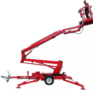 Wholesale Cherry Picker 20M Manlift Trailer Mounted boom lift Articulating 220 Kg Tow Behind Towable Boom Lift Austria