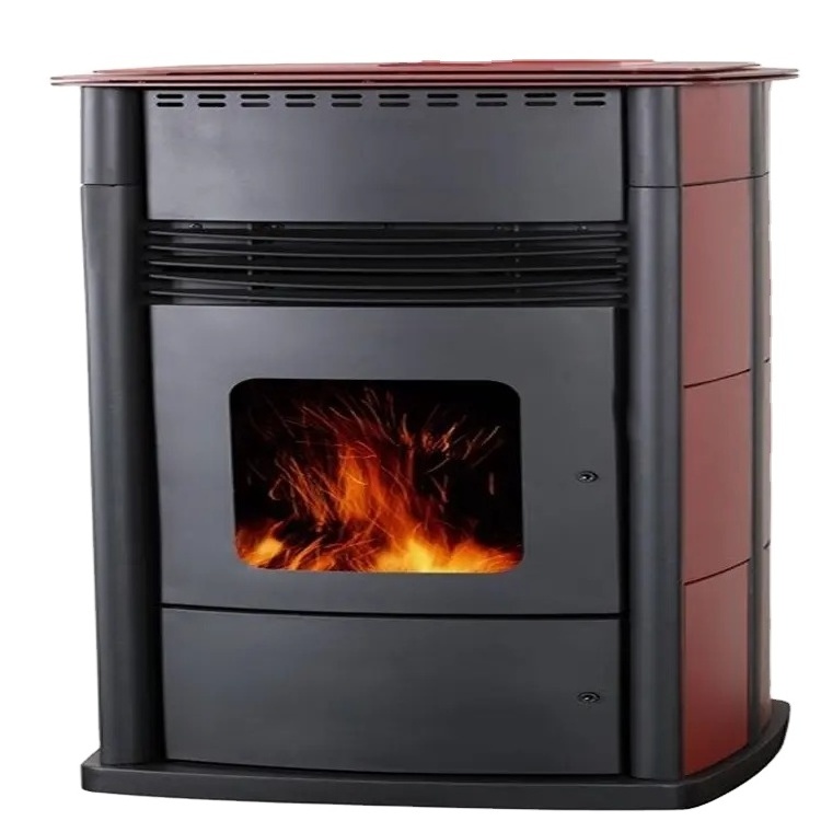 12KW High quality bend pellet stove with double doors wood burner low ash wood burning fireplaces stove At Affordable Prices