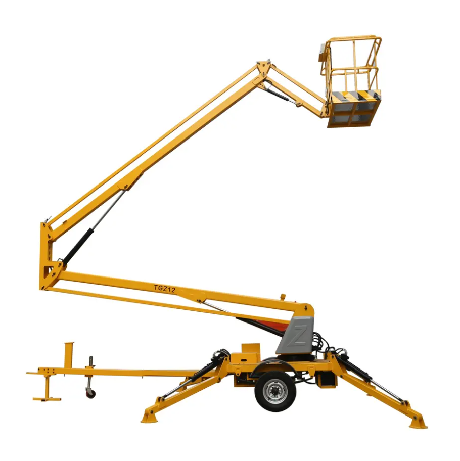 Wholesale Cherry Picker 20M Manlift Trailer Mounted boom lift Articulating 220 Kg Tow Behind Towable Boom Lift Austria