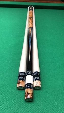 Top quality luxury design Billiard 1/2 split cues curly cocobolo ebony handmade inlay carom pool sticks