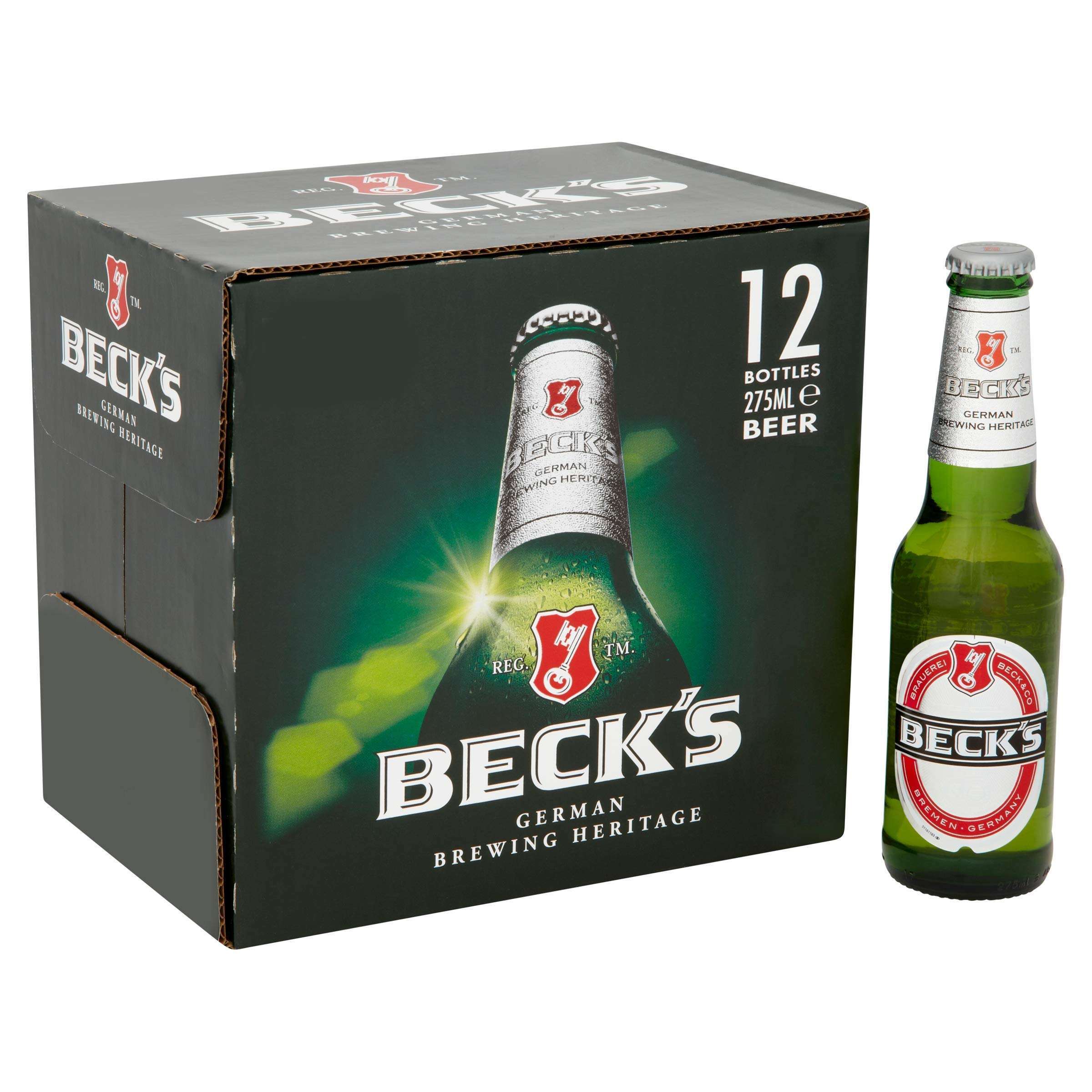 New BECKS BEER 5% Alcohol and Non Alcoholic 0.3% Beer Bottles 330ml