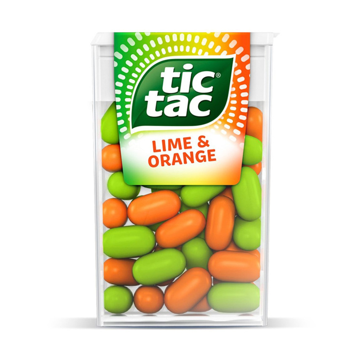 Bulk supplier orange mint tablet candy Fresh breath Tic Tac mint candy chewing gum