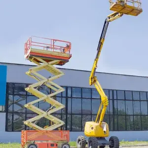 Used Cheap Cherry picker crane trailer ladder wheel Telescopic Spider Boom Lift available for sale