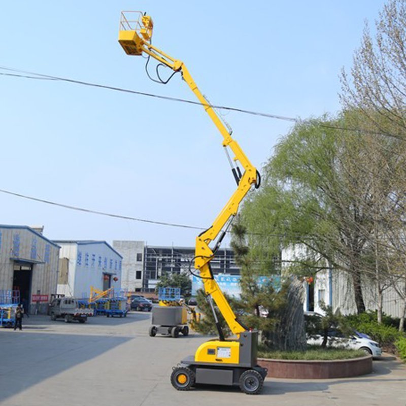 Used Cheap Cherry picker crane trailer ladder wheel Telescopic Spider Boom Lift available for sale