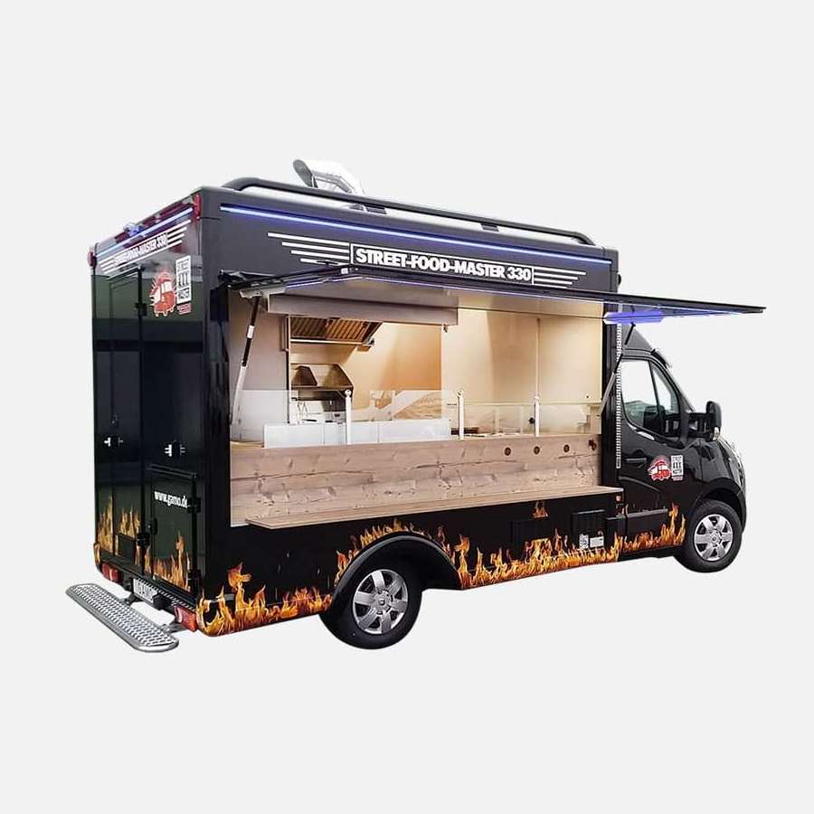 Fully Equipped Kitchen Street Food Vending Truck / Cart / Trailer For Sale