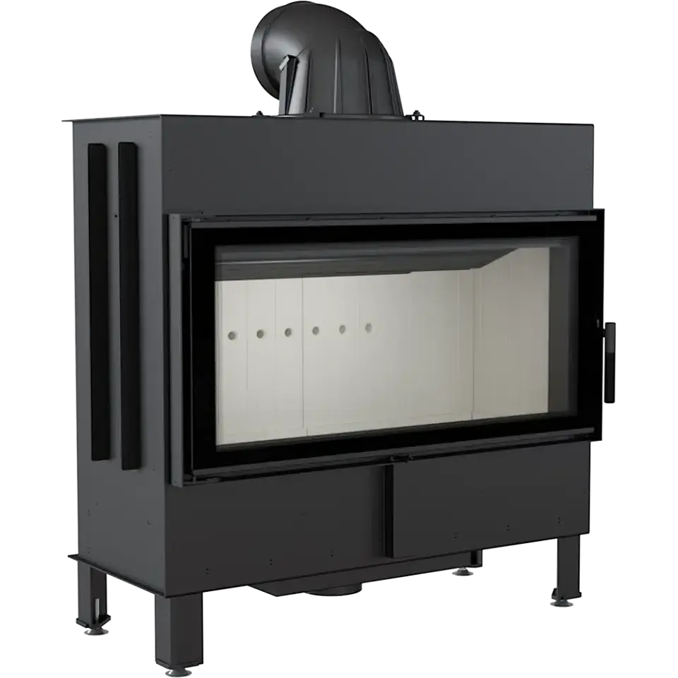 Buy High quality bend pellet stove with double doors wood burner low ash wood burning stove