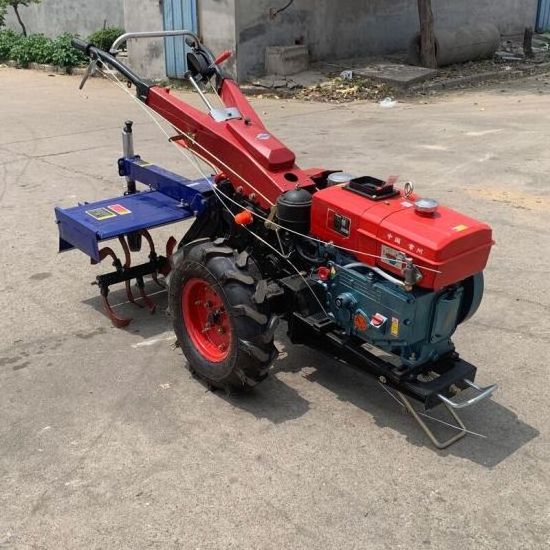 Farm mini 2wd wheeled walk-behind tractor 15HP 18HP 20HP two wheel diesel walking tractor for sale