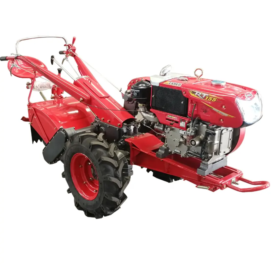 Farm Mini Farm Diesel Monoculture Power Tiller Two Wheel Mini Walking Hand Tractor For Sale