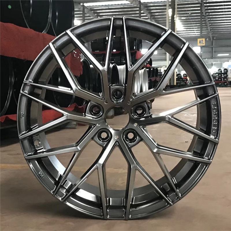 Factory Price 17 18 inch Car wheels Matte/HYPER BLACK jante 5X114.3 Muti-Spoke Alloy Car Rims