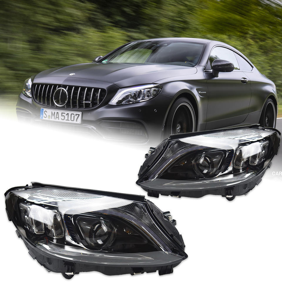 Car Headlights Modified LED DRL LED Head Lamp Head Light For Mercedes GLK GLK300 2013-2015