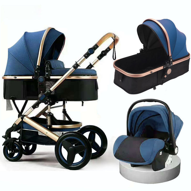 Wholesale Baby Stroller Tray One Hand Folding Travel Baby Stroller Anti-Roll 3in1 Baby Stroller