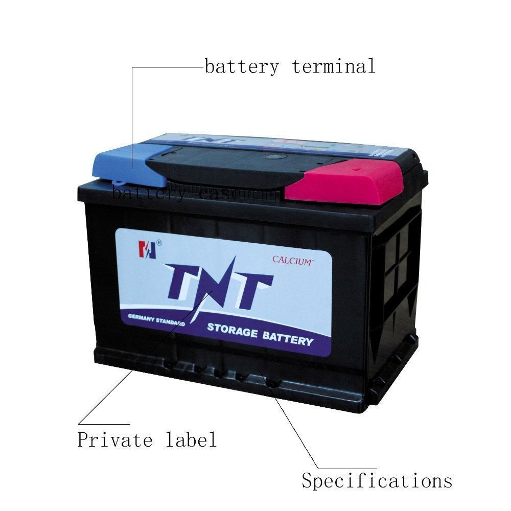 German standard car battery 12V DIN75/57539/DIN80 75AH lead acid auto batteries battery car 12V