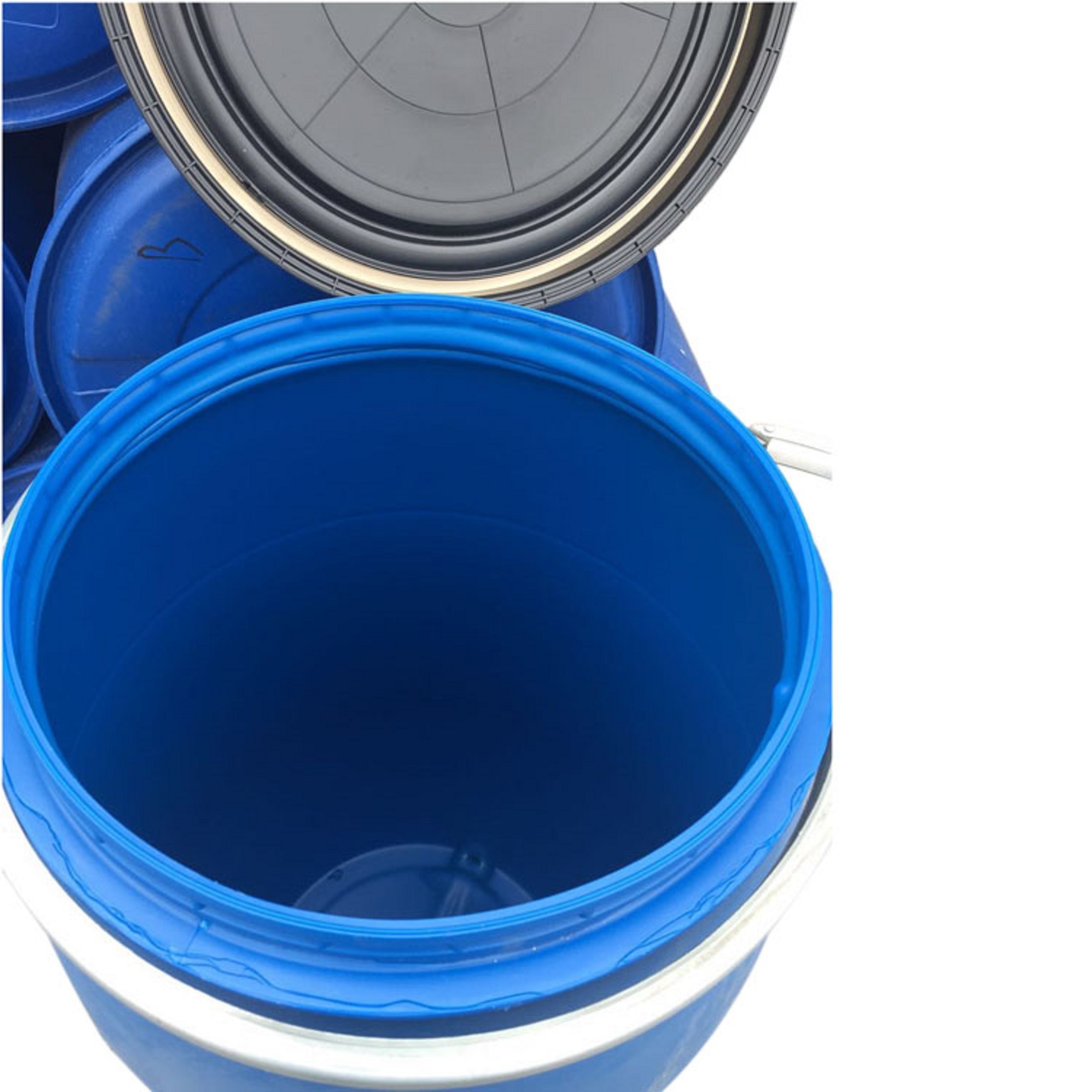 Wear resistant HDPE blue plastic drum flange barrel