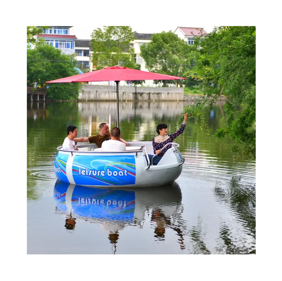 water play equipment High Quality BBQ Boat Barbecue Party Electric Grill Leisure BBQ Donut Boat Factory Price